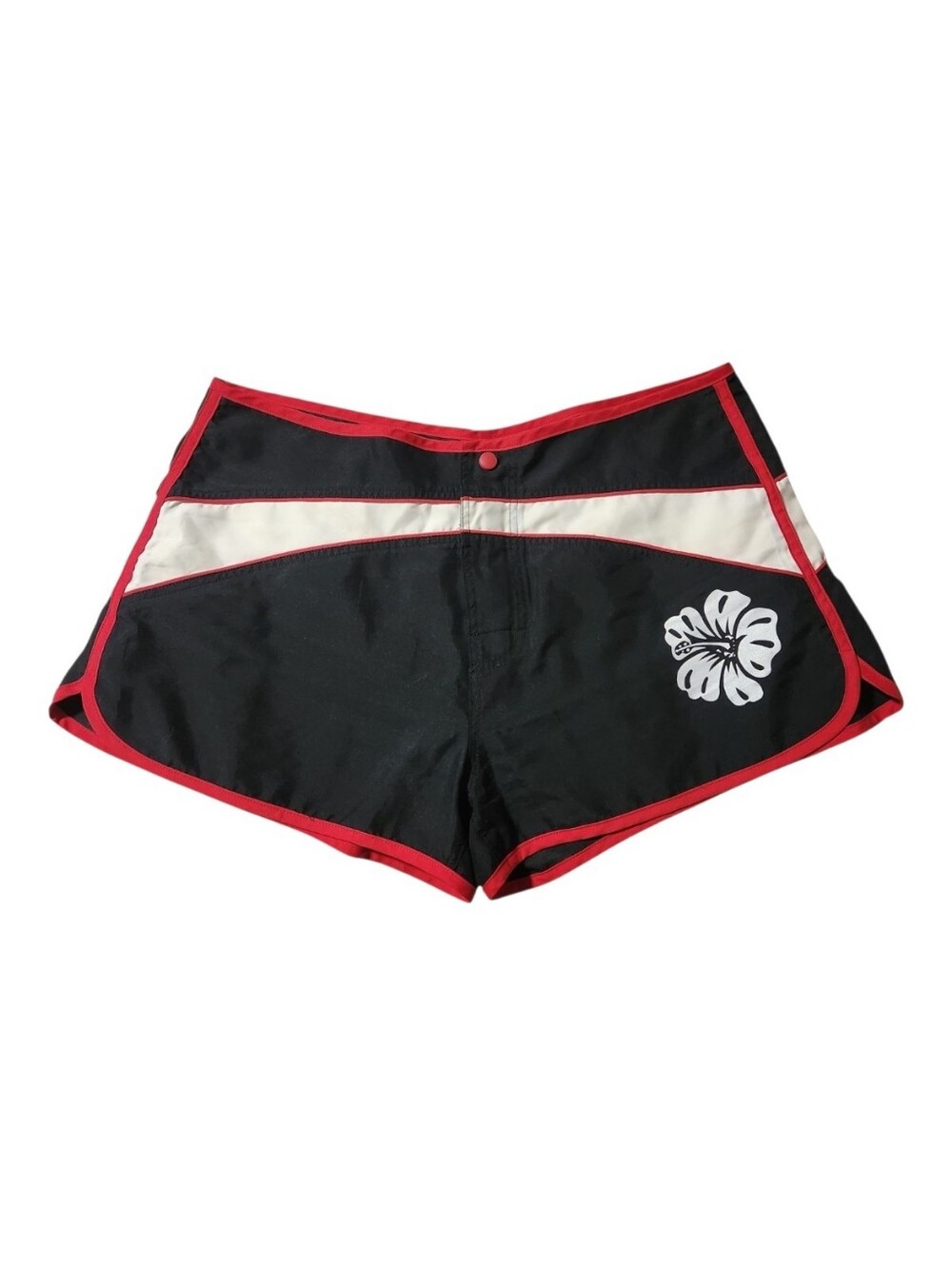 Victoria's Secret Y2K Vintage Womens Board Shorts Sz S Red Black Surfcore *Flaw